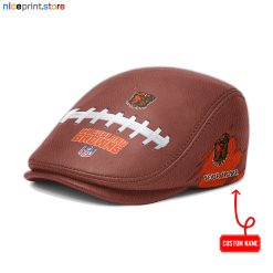 Cleveland Browns NFL Leather Flat Caps M02