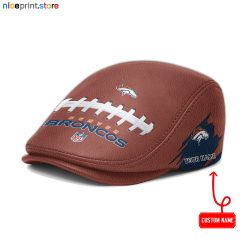 Denver Broncos NFL Leather Flat Caps M02