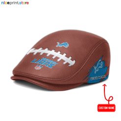 Detroit Lions NFL Leather Flat Caps M02