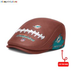 Miami Dolphins NFL Leather Flat Caps M02
