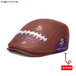 Minnesota Vikings NFL Leather Flat Caps M02