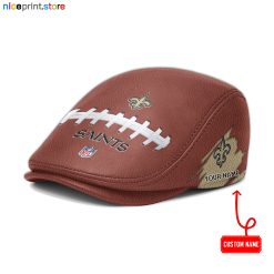 New Orleans Saints NFL Leather Flat Caps M02