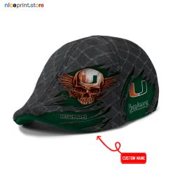 Miami Hurricanes NCAA Ivy Cap, Flat Cap M09