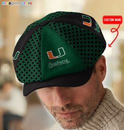 Miami Hurricanes NCAA Baker Boy Cap - Newsboy Cap M08