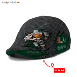 Miami Hurricanes NCAA Ivy Cap, Flat Cap M10