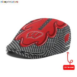 Wisconsin Badgers NCAA Jeff Cap, Flat Cap, Driving Cap M73