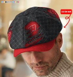 Wisconsin Badgers NCAA Baker Boy Cap - Newsboy Cap M09