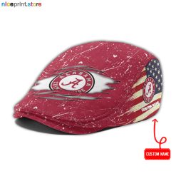 Alabama Crimson Tide NCAA Jeff Cap, Flat Cap, Driving Cap M74