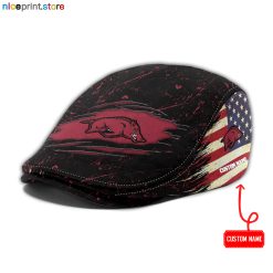 Arkansas Razorbacks NCAA Jeff Cap, Flat Cap, Driving Cap M74