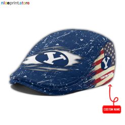 BYU Cougars NCAA Jeff Cap, Flat Cap, Driving Cap M74