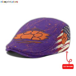 Clemson Tigers NCAA Jeff Cap, Flat Cap, Driving Cap M74