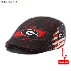 Georgia Bulldogs NCAA Jeff Cap, Flat Cap, Driving Cap M74