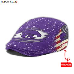 Kansas State Wildcats NCAA Jeff Cap, Flat Cap, Driving Cap M74