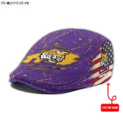 LSU Tigers NCAA Jeff Cap, Flat Cap, Driving Cap M74