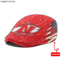 Nebraska Cornhuskers NCAA Jeff Cap, Flat Cap, Driving Cap M74