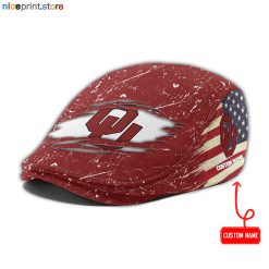Oklahoma Sooners NCAA Jeff Cap, Flat Cap, Driving Cap M74