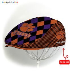 Clemson Tigers NCAA Jeff Cap, Flat Cap, Driving Cap M77