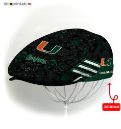 Miami Hurricanes NCAA Jeff Cap, Flat Cap, Driving Cap M72