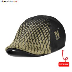 Navy Midshipmen NCAA2 Leather Ivy Caps M02