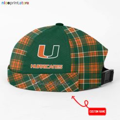 Miami Hurricanes NCAA Docker Cap, Brimless Hat, Skull Cap M01