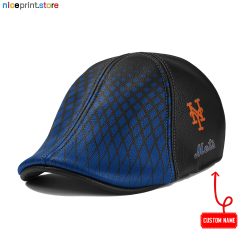 Leather-New York Mets MLB Leather Ivy Caps M02