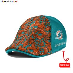 Miami Dolphins NFL Leather Ivy Caps M03