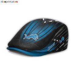 Leather-Detroit Lions NFL Leather Beret Cap M45