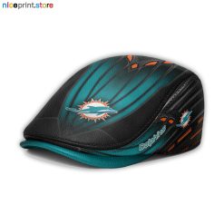 Leather-Miami Dolphins NFL Leather Beret Cap M45