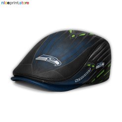 Leather-Seattle Seahawks NFL Leather Beret Cap M45
