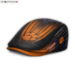 Leather-Clemson Tigers NCAA Leather Beret Caps M45