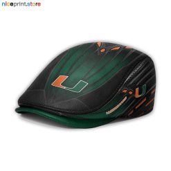 Leather-Miami Hurricanes NCAA Leather Beret Caps M45