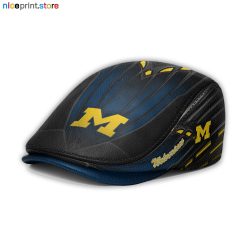 Leather-Michigan Wolverines NCAA Leather Beret Caps M45