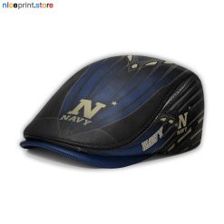 Leather-Navy Midshipmen NCAA2 Leather Beret Caps M45