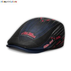 Leather-Ole Miss Rebels NCAA2 Leather Beret Caps M45