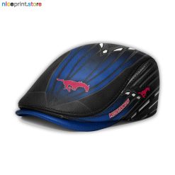 Leather-SMU Mustangs NCAA2 Leather Beret Caps M45