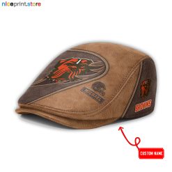 Leather-Cleveland Browns NFL Leather Beret Cap M52