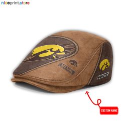 Leather-Iowa Hawkeyes NCAA Leather Beret Caps M52