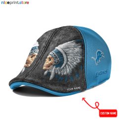 Detroit Lions NFL Leather Ivy Caps M04