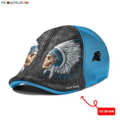 Carolina Panthers NFL Leather Ivy Caps M04