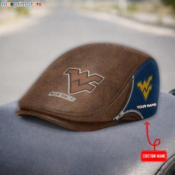 Leather-West Virginia Mountaineers NCAA2 Leather Beret Caps M27