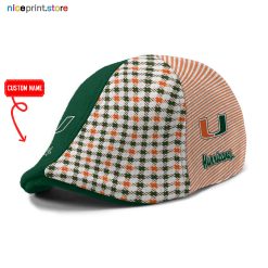 Miami Hurricanes NCAA Premium Ivy Cap, Flat Cap M12