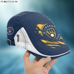 Milwaukee Brewers MLB Beret Cap, Flat Cap M02