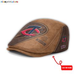 Leather-Minnesota Twins MLB Leather Beret Caps M52