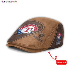 Leather-Texas Rangers MLB Leather Beret Caps M52