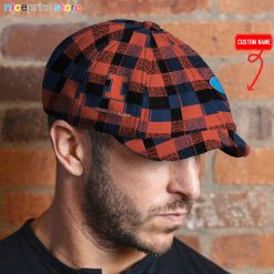 Illinois Fighting Illini NCAA3 Baker Boy Hat, Newsboy Hat M01