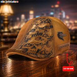Leather Cap-UAB BLAZERS NCAA3 Leather Ivy Caps-Flat Cap M06