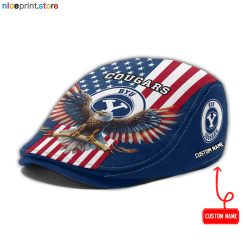 BYU Cougars NCAA Jeff Cap, Flat Cap, Driving Cap M86