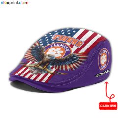 Clemson Tigers NCAA Jeff Cap, Flat Cap, Driving Cap M86