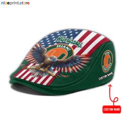 Miami Hurricanes NCAA Jeff Cap, Flat Cap, Driving Cap M86