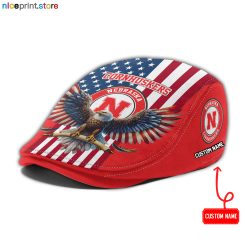 Nebraska Cornhuskers NCAA Jeff Cap, Flat Cap, Driving Cap M86